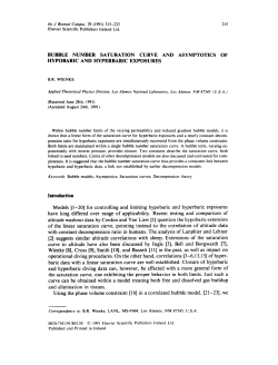 Bubble Number Saturation Curve and Asymptotics of hypobaric