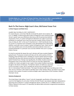Back To The Fourco: High Court`s New, Old Patent Venue Test