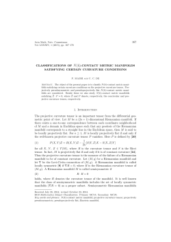 CONTACT METRIC MANIFOLDS SATISFYING CERTAIN