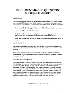 document based question: pre-history