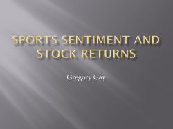 Sports Sentiment and stock returns