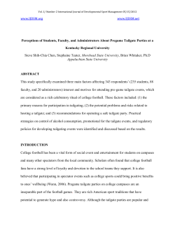 Perceptions of students, faculty, and administrators about pregame