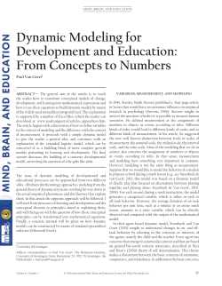 Dynamic Modeling for Development and Education