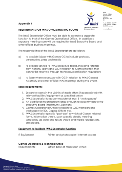 Appendix 4 REQUIREMENTS FOR IWAS OFFICE/MEETING