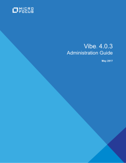 Micro Focus Vibe 4.0.3 Administration Guide