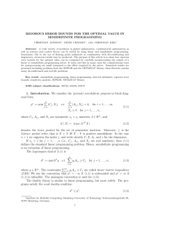 RIGOROUS ERROR BOUNDS FOR THE OPTIMAL VALUE IN