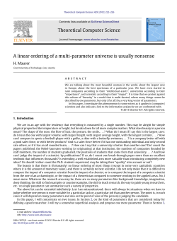 A linear ordering of a multi-parameter universe is usually nonsense