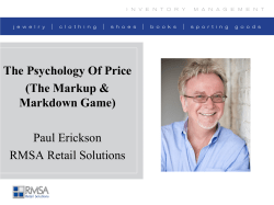 How`s Your Initial Markup Plan? Optimizing