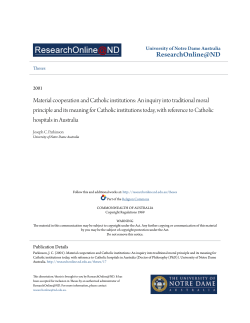 Material cooperation and Catholic institutions