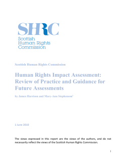 Human Rights Impact Assessment Review of Practice and Guidance