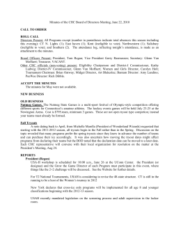 Minutes of the regular meeting of CHC, April 25