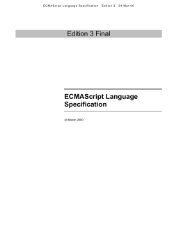 Edition 3 Final ECMAScript Language Specification