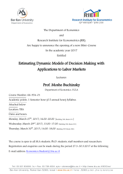Estimating Dynamic Models of Decision Making with Applications to