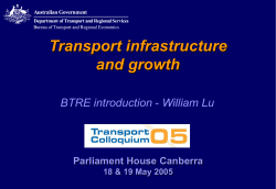 PPT - Bureau of Infrastructure, Transport and Regional Economics
