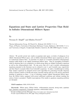 International Journal of Theoretical Physics, 39, 2337