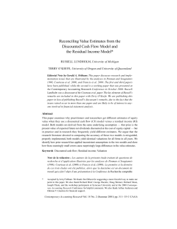 Reconciling Value Estimates from the Discounted Cash Flow Model