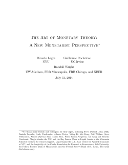 The Art of Monetary Theory: A New Monetarist Perspective&lowast;