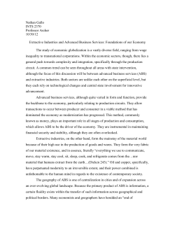 Extractive Industries and Advanced Business Services