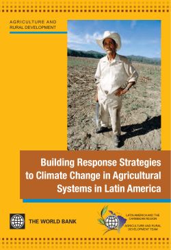 Building Response Strategies to Climate Change in Agricultural