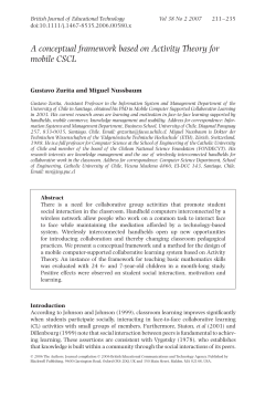 A conceptual framework based on Activity Theory for mobile CSCL