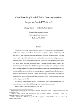 Can Banning Spatial Price Discrimination Improve Social Welfare?*