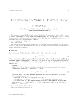 The Standard Normal Distribution