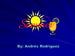 My summer Andres Rodriguez.pps