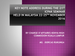 by charge d`affaires kenya high commission kuala lumpur
