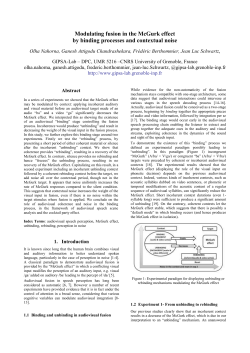 Modulating fusion in the McGurk effect by binding processes