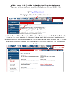 Affinity Sports: 2016-17 Adding Applications to a Player/Admin