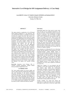 Interactive Level Design for iOS Assignment Delivery: A Case Study