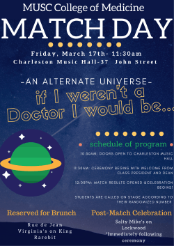 Match Day 2017 - The Medical University of South Carolina