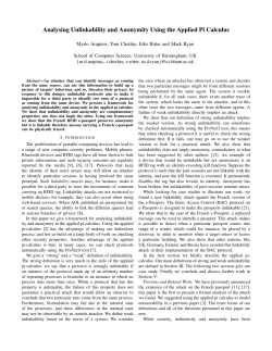 Analysing Unlinkability and Anonymity Using the Applied Pi Calculus