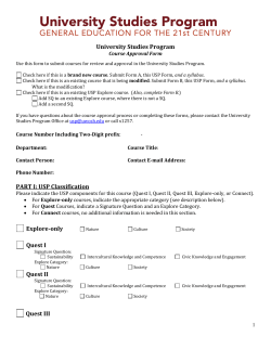 Course Approval Form - University of Wisconsin Oshkosh