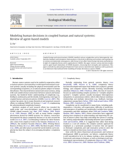 Modeling human decisions in coupled human and natural systems