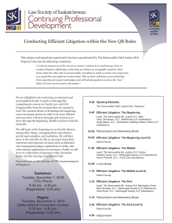 Conducting Efficient Litigation within the New QB Rules