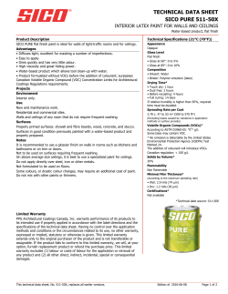 SICO PURE 511-50X TECHNICAL DATA SHEET