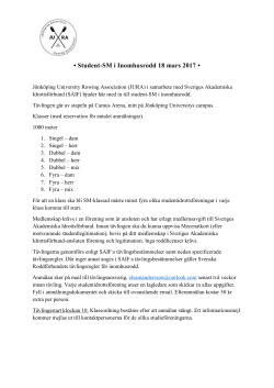 Student-SM i Inomhusrodd 18 mars 2017