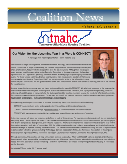 Coalition News - Tennessee Affordable Housing Coalition