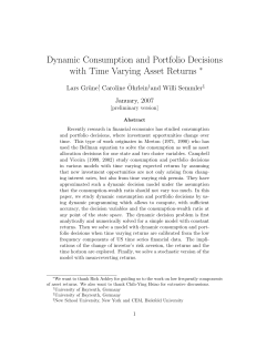 Dynamic Consumption and Portfolio Decisions with Time Varying