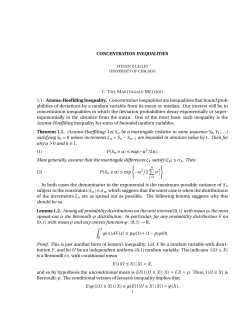 Introduction to Concentration Inequalities