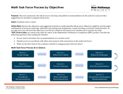 Math Task Force Process by Objectives