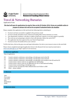 Application Form - My.Anglia Homepage