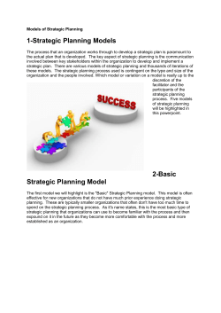 2-Basic Strategic Planning Model