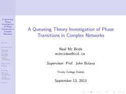 A Queueing Theory Investigation of Phase Transitions in Complex
