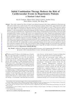 Initial Combination Therapy Reduces the Risk of