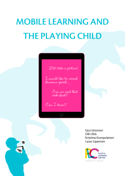 mobile learning and the playing child