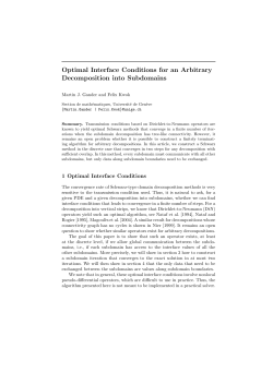Optimal Interface Conditions for an Arbitrary Decomposition into