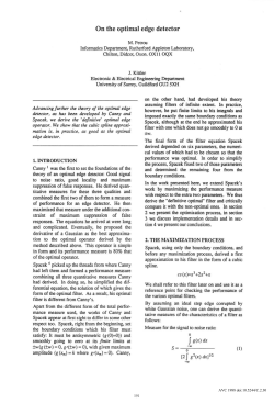 On the optimal edge detector