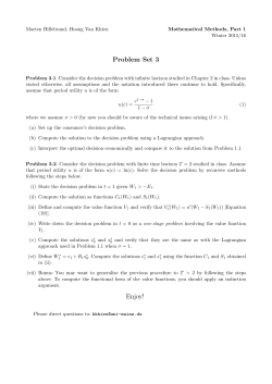 Problem Set 3 Enjoy!
